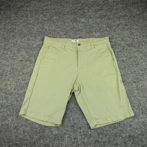 NN07‎ No Nationality Crown Shorts Mens 32 Green Chino 9" Inseam Preppy Casual